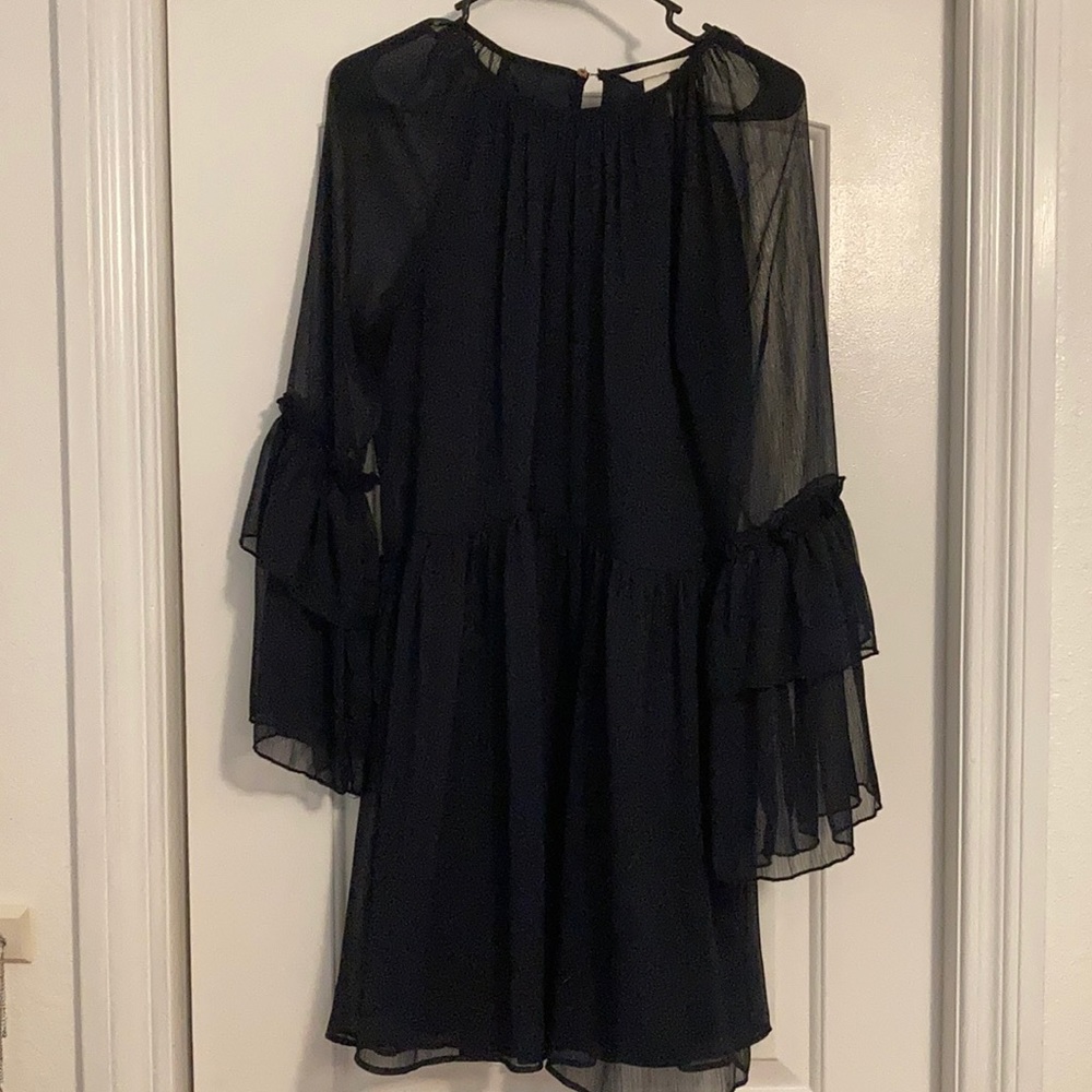 H&M Navy Blue Long-Sleeve Dress